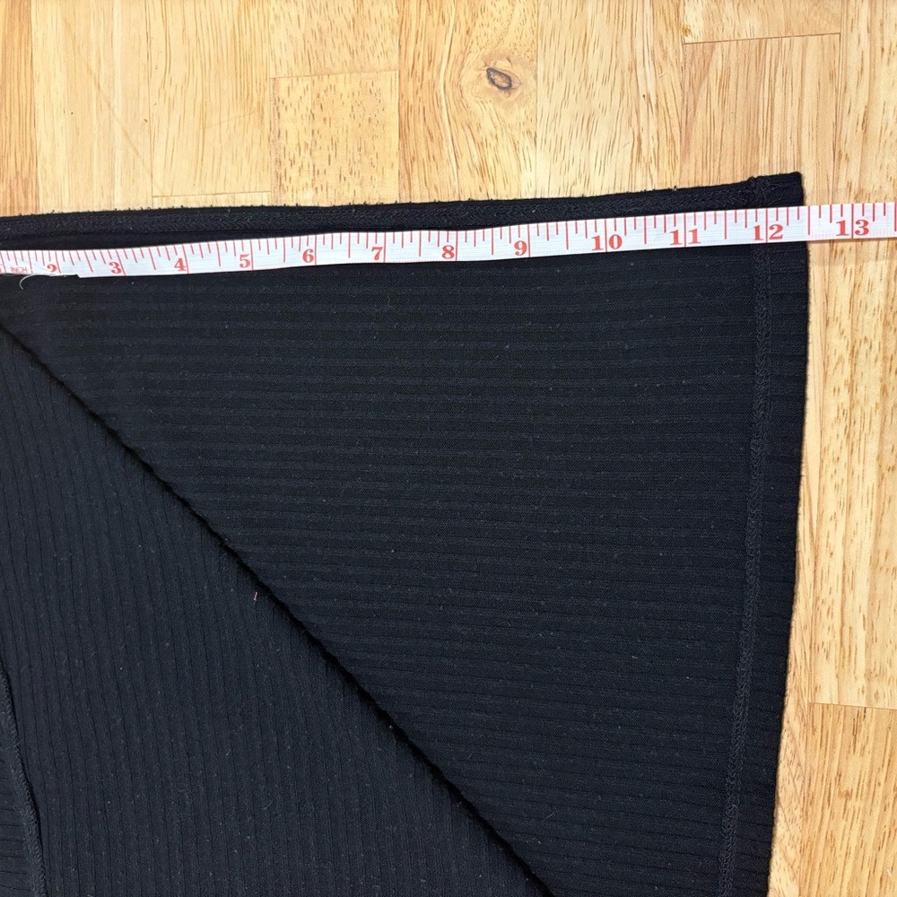Abercrombie & Fitch Black Ribbed Sleeveless Midi Dress with Slit - Picture 4 of 4